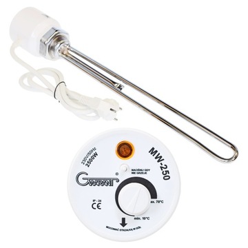 GRZAŁKA do BOJLERA 2500W z TERMOSTATEM 2,5 kW 6/4