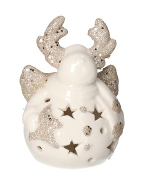 RENIFER CERAMICZNY LED ŚWIĄTECZNY 9,5 CM OZDOBA