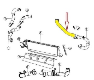 TRUBKA WAZ PŘÍVOD TURBO INTERCOOLER JEEP PATRIOT COMPASS 2.0 CRD 04891705AA