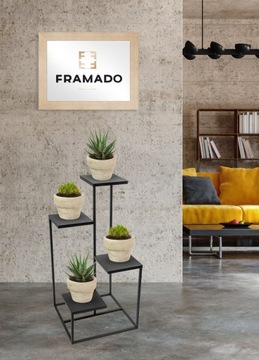 ПОДСТАВКА ДЛЯ ЦВЕТОВ, МЕТАЛЛИЧЕСКАЯ ПОДСТАВКА, КВАДРАТНЫЙ ЛОФТ, ПОЛЬСКОЕ ИЗДЕЛИЕ, 4 горшка