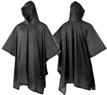 PONCHO PELERYNA Przeciwdeszczowa Vinyl CZARNE mfh