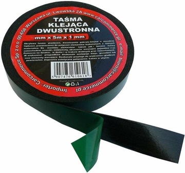 Taśma klejąca dwustronna Piankowa MOCNA montażowa 25mm x 5m x 1mm