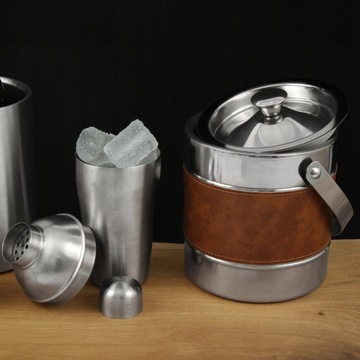 Напиток барменский ШЕЙКЕР 0,5 COBLER, сталь, 3 предмета, с ситечком