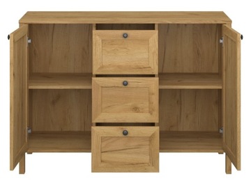 КОМОД LOFT 118СМ с ящиками, шкаф из крафтового дуба