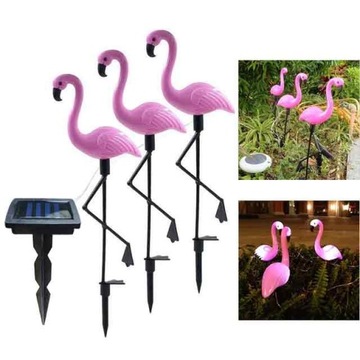 Набор из 3 светодиодных садовых ламп Flamingo на солнечных батареях