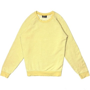 PATAGONIA Bluza Crewneck Męska z Konopii Logowana Żółta r. L