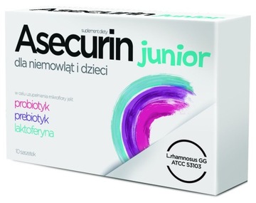 AFLOFARM Asecurin junior probiotyk + prebiotyk 10