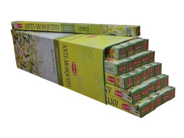INDYJSKIE KADZIDEŁKA ANTIMOSQUITO LEMON VANILLA HEM 200 szt na komary
