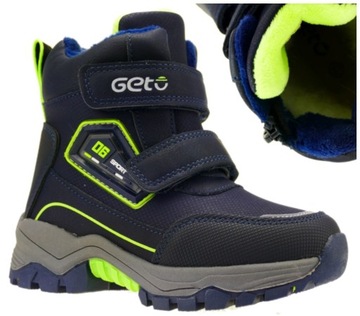 BUTY ZIMOWE CHŁOPIĘCE OCIEPLANE ŚNIEGOWCE RZEPY 30