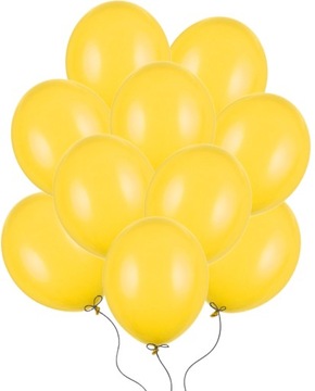 BALONY ŻÓŁTE PASTELOWE NA ŚLUB WESELE URODZINY DUŻE DO GIRLAND 30 CM 100SZT