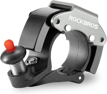 Dzwonek rowerowy minimalistyczny ROCKBROS 100dB srebrny