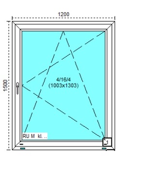 Tanie okna PCV RU Białe 120x150