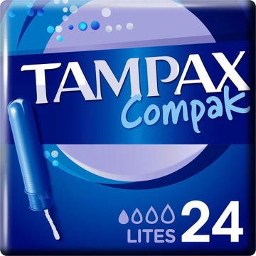 Tampony z aplikatorem TAMPAX Compak 24 szt. LITES