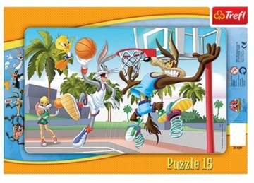 PUZZLE RAMKOWE 15el KRÓLIK BUGS LOONEY TUNES TREFL