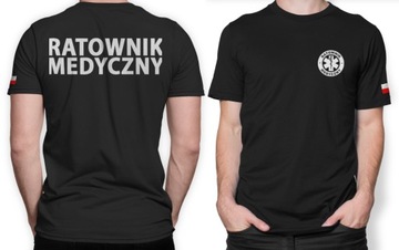 koszulka z nadrukiem RATOWNIK MEDYCZNY koszulki RATOWNICTWO r. XL 100%