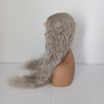 Парик LACE FRONT, серые волны, 40/80 см + БЕСПЛАТНАЯ шапочка