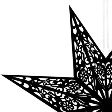 БОЛЬШАЯ ПОДВЕСНАЯ ЗВЕЗДА ЧЕРНАЯ 50см РОЖДЕСТВЕНСКАЯ 3D