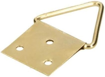 ZAWIESZKA SKŁADANA OCZKO USZKO DO OBRAZÓW ZDJĘĆ RAMEK STAL 17MM ZŁOTA 25SZT