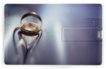 Карта-накопитель USB 2.0 емкостью 16 ГБ с УФ-печатью для СВАДЕБНОГО ПОДАРКА