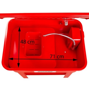 Профессиональная красная мойка для мастерских 80л FR8000
