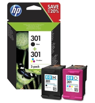 2 Originální Inkousty Hp č. 301 N9J72AE 1050 2050