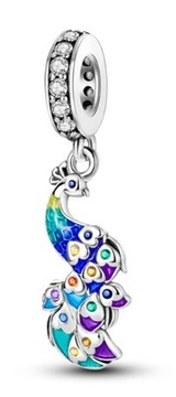 Charms Zawieszka Paw Charmsy Ptaszek Zawieszki do bransoletek Srebro s925