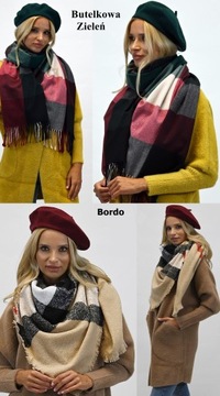 Klasyczny BERET FRANCUSKI z antenką wełna KOLORY