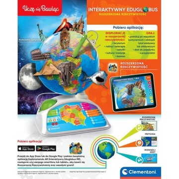ИНТЕРАКТИВНЫЙ ГЛОБУС EDUGLOBUS COSMOS CLEMENTONI 7+
