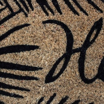 КОВРИК ДЛЯ ОБУВИ УЛИЧНЫЙ КОКОС С НАДПИСЬЮ 40х60 СМ ПРИВЕТ