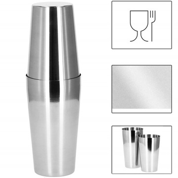ZESTAW BARMAŃSKI 14el DO KOKTAJLI DRINKÓW MIARKA SHAKER 750ml PROFESJONALNY