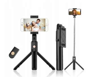 UCHWYT DO SELFIE STICK KIJEK PRZENOŚNY STATYW PILOT BLUETOOTH