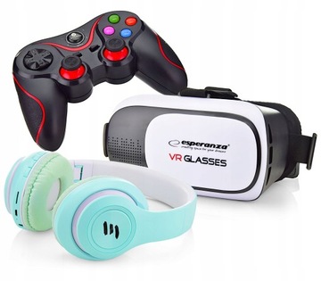 PREZENT DLA NASTOLATKA GOGLE VR 360+SŁUCHAWKI