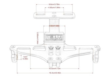 ДЕРЖАТЕЛЬ НОМЕРНОГО ЗНАКА ДЛЯ МОТОРА СО СВЕТОДИОДОМ