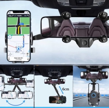 АВТОМОБИЛЬНЫЙ ДЕРЖАТЕЛЬ ТЕЛЕФОНА НА ЗЕРКАЛО ЗАДНЕГО ОБЗОРА