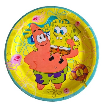 TALERZYKI JEDNORAZOWE SPONGEBOB TALERZ 10SZT