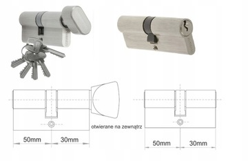 Комплект ручки и вставок Mati 1 дверной ключ 55 мм ПРАВЫЙ для НАРУЖИ