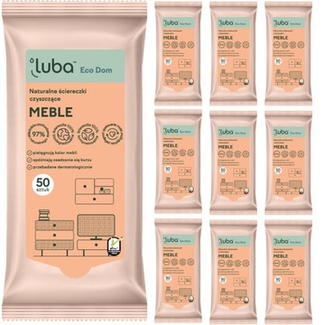 Luba ECO DOM ściereczki nawilżane 10x50 szt. MEBLE