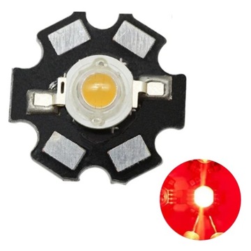 Dioda LED Epistar Red 620nm 3W Czerwony