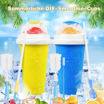 Чашка для приготовления мороженого Slushy, Сорбетов Slushy, Frozen flowers, 330мл