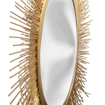 НАСТЕННОЕ ЗЕРКАЛО В ЗОЛОТОЙ РАМКЕ СИЯЮЩЕЕ СОЛНЦЕ