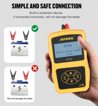 ТЕСТЕР АККУМУЛЯТОРА 12 В AUTOOL BT360 PL