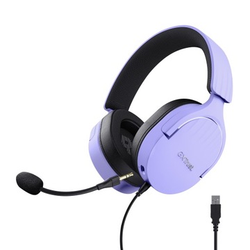 SŁUCHAWKI GAMINGOWE Z MIKROFONEM 7.1 USB KONSOLA PC RGB FIOLETOWE