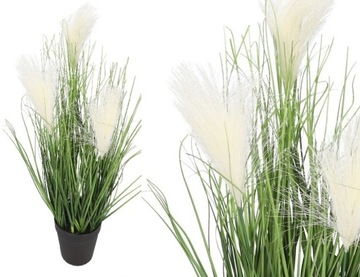 ИСКУССТВЕННАЯ ПАМПАССНАЯ ТРАВА В ГОРШКЕ ДЕКОРАТИВНАЯ ТРАВА 45см