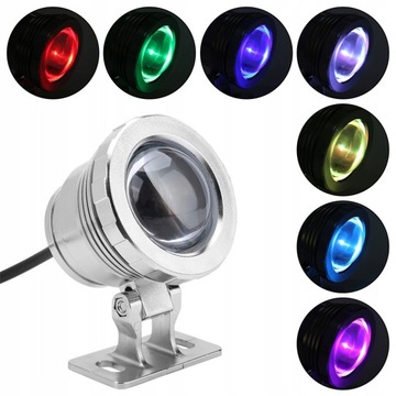 СВЕТИЛЬНИК ПОДВОДНЫЙ С РЕФЛЕКТОРОМ RGB LED БАССЕЙН 12В 10Вт