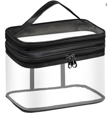 Kosmetyczka PVC 2 poziomy CZARNA 1 szt.