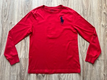 POLO RALPH LAUREN BIG PONY RED YOUNG LONGSLEEVE L 160 koszulka długi rękaw