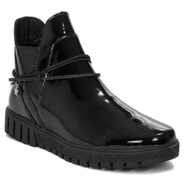 Filippo Botki damskie lakierowane ocieplane czarne DBT3929/22 BK r.40