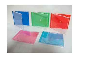 Pudełka CD x 1 na płyty standard KOLOR TRAY 10 szt