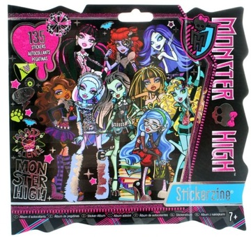 ALBUM Z NAKLEJKAMI MONSTER HIGH 135 NAKLEJEK TM 7+