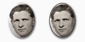 Фото надгробия на фарфоре - овал 9х12 см - фотофарфор для надгробия